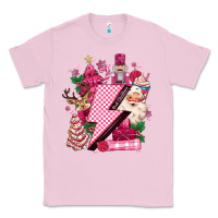 Bubblegum Pink pink christmas lightning bolt Classic Tee - MaliasSmallBusiness