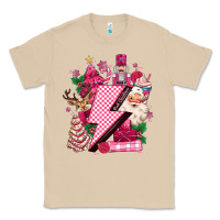 Mushroom pink christmas lightning bolt Classic Tee - MaliasSmallBusiness