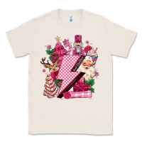 Natural pink christmas lightning bolt Classic Tee - MaliasSmallBusiness