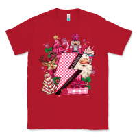 Red pink christmas lightning bolt Classic Tee - MaliasSmallBusiness
