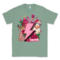 Sage pink christmas lightning bolt Classic Tee - MaliasSmallBusiness