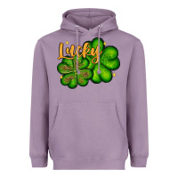 Lavender St. Patrick's Lucky and shamrock Heavyweight Hoodie - OliviaCreatesArt