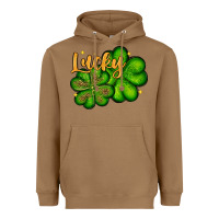 Toasted Coconut St. Patrick's Lucky and shamrock Heavyweight Hoodie - OliviaCreatesArt