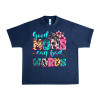 Navy good moms say bad words Urban Heavy Tee - MaliasSmallBusiness