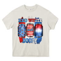 Cream red white and boozy Heavy Core Tee - JahusDesignShop