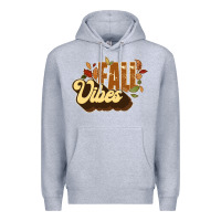 Heather Grey fall vibes Premium Hoodie - JahusDesignShop