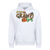 White Happy crawdi Gras Urban Hoodie - LillyAllenDesigns