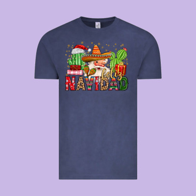 Feliz Navidad Santa Vintage Tee Designed By Maliassmallbusiness