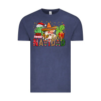 Vintage Denim feliz navidad santa Vintage Tee - MaliasSmallBusiness
