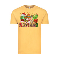 Vintage Mustard feliz navidad santa Vintage Tee - MaliasSmallBusiness