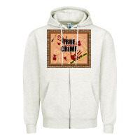 Oatmeal Heather true junkie crime Zipper Hoodie - TumblerDesignByShophia