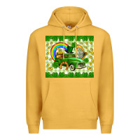 Mustard St. Patrick's truck Premium Hoodie - CowGirlArtShop