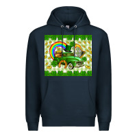 Navy St. Patrick's truck Premium Hoodie - CowGirlArtShop