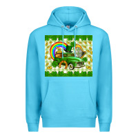 Ocean Blue St. Patrick's truck Premium Hoodie - CowGirlArtShop