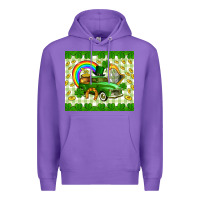 Purple St. Patrick's truck Premium Hoodie - CowGirlArtShop