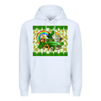 White St. Patrick's truck Premium Hoodie - CowGirlArtShop