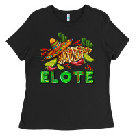 Black Elote corn sombrero lime and  cactus Ladies Tee - AdoDesignShop
