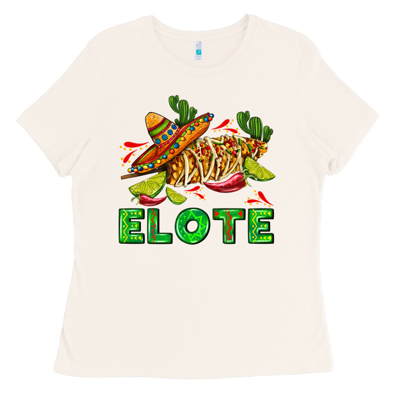 Elote Corn Sombrero Lime And  Cactus Ladies Tee by AdoDesignShop | Teevron