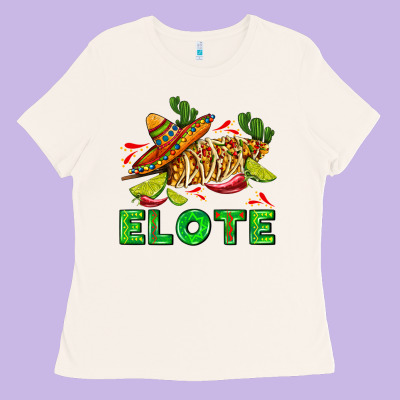Elote Corn Sombrero Lime And  Cactus Ladies Tee Designed By Adodesignshop