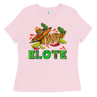 Bubblegum Pink Elote corn sombrero lime and  cactus Ladies Tee - AdoDesignShop