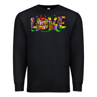 Black mardi gras love Premium Sweatshirt - OliviaCreatesArt
