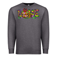 Charcoal Heather mardi gras love Premium Sweatshirt - OliviaCreatesArt