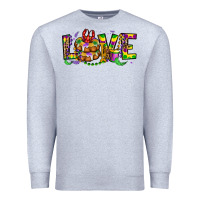 Heather Grey mardi gras love Premium Sweatshirt - OliviaCreatesArt
