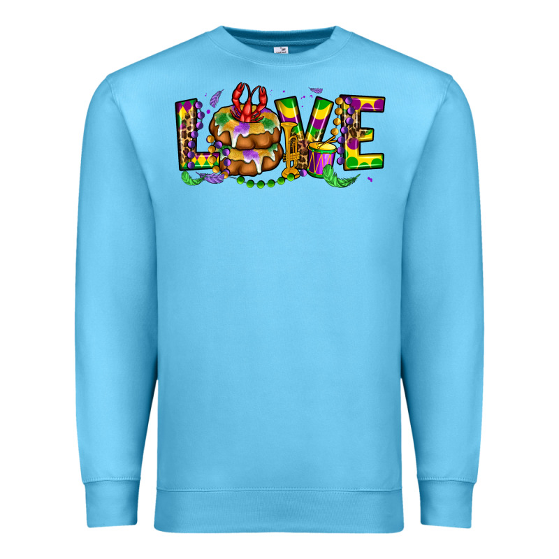 Mardi Gras Love Premium Sweatshirt by OliviaCreatesArt | Teevron
