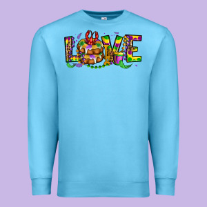 Mardi Gras Love Premium Sweatshirt Designed By Oliviacreatesart