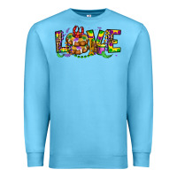 Ocean Blue mardi gras love Premium Sweatshirt - OliviaCreatesArt