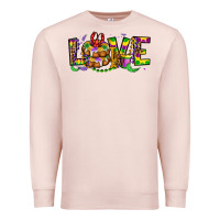 Pale Pink mardi gras love Premium Sweatshirt - OliviaCreatesArt