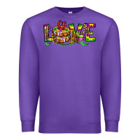 Purple mardi gras love Premium Sweatshirt - OliviaCreatesArt