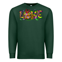 Sports Green mardi gras love Premium Sweatshirt - OliviaCreatesArt