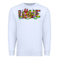 White mardi gras love Premium Sweatshirt - OliviaCreatesArt