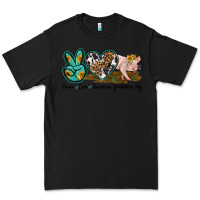 Black peace love yorkshire pig Premium Tee - LillyAllenDesigns