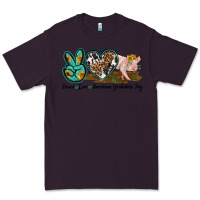 Plum peace love yorkshire pig Premium Tee - LillyAllenDesigns