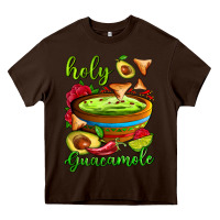 Chocolate Brown holy guacamole Heavy Core Tee - AdoDesignShop