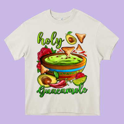 Holy Guacamole Heavy Core Tee Designed By Adodesignshop