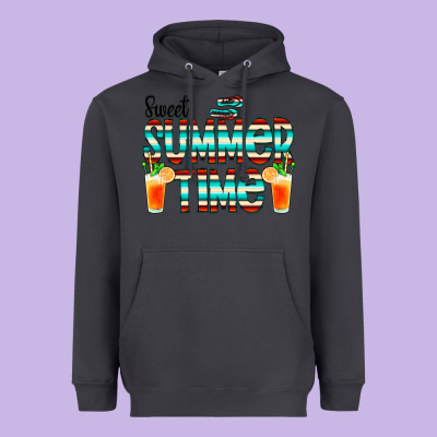Sweet Summer Time Cocktail Heavyweight Hoodie Designed By Cowcowdesign