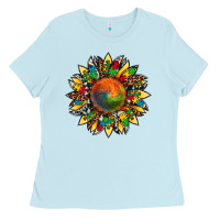Baby Blue autism awareness cowhide leopard sunflower Ladies Tee - Artiststas