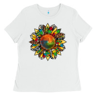 White autism awareness cowhide leopard sunflower Ladies Tee - Artiststas