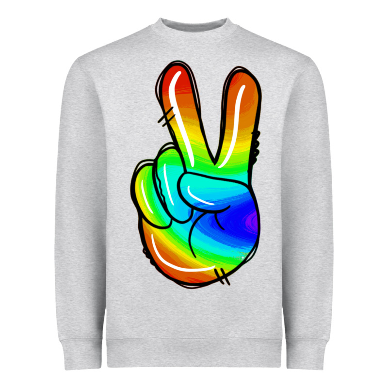 Rainbow Peace Sign Heavyweight Sweatshirt by Jasminsmagicworld | Teevron
