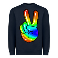 Navy rainbow peace sign Heavyweight Sweatshirt - Jasminsmagicworld