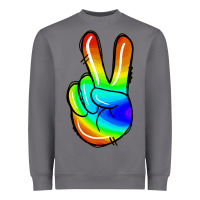 Storm rainbow peace sign Heavyweight Sweatshirt - Jasminsmagicworld