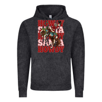 Vintage Black howdy santa cowboy christmas Vintage Hoodie - MaliasSmallBusiness