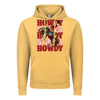 Vintage Mustard howdy santa cowboy christmas Vintage Hoodie - MaliasSmallBusiness