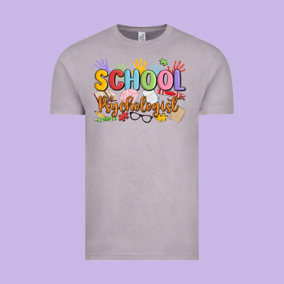 School Psychologist Vintage Tee Designed By Maliassmallbusiness