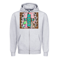 Heather Grey western he is risen with rabbit Zipper Hoodie - TumblerDesignByShophia