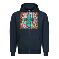 Navy western he is risen with rabbit Zipper Hoodie - TumblerDesignByShophia