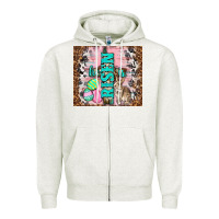 Oatmeal Heather western he is risen with rabbit Zipper Hoodie - TumblerDesignByShophia